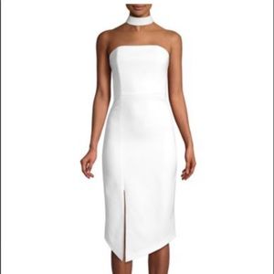 ALICE + OLIVIA Sia Strapless Choker Dress Off white Sz.4 NWT